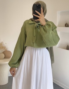 6959 vual gömlek - Yeşil