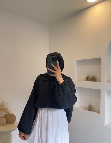 6959 vual gömlek -Siyah