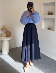 6959 vual gömlek -mavi