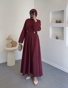 325 amor elbise - bordo