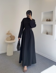 325 amor elbise -Siyah