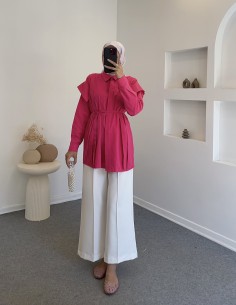 4779 omuz detay gömlek - Pembe 2