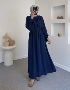 9150 afra elbise -Lacivert 2