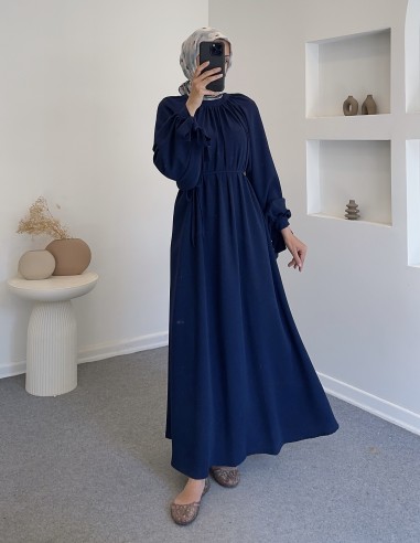 9150 afra elbise -Lacivert