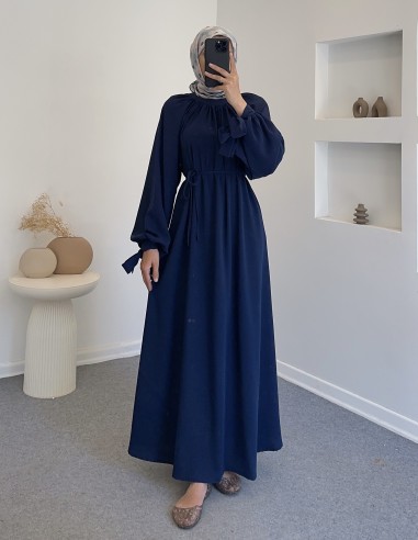9150 afra elbise -Lacivert