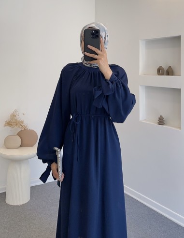 9150 afra elbise -Lacivert