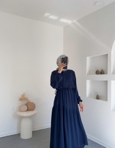 4867 Flora elbise - lacivert 2