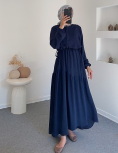 4867 Flora elbise - lacivert