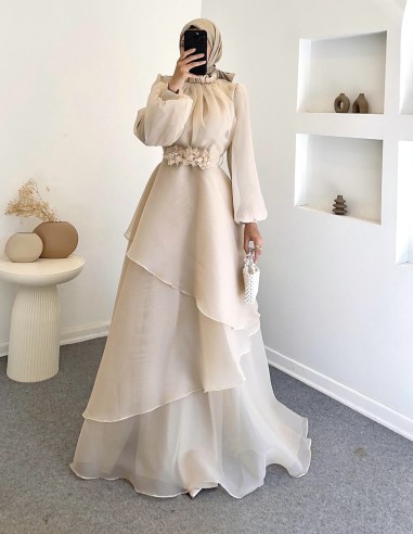 4744 abiye elbise  taş