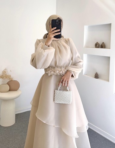 4744 abiye elbise  taş