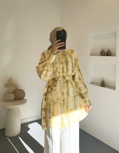 29311 desenli gömlek - sarı