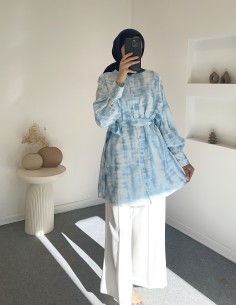 29311 desenli gömlek - Mavi 2