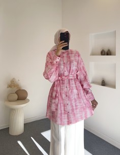 29311 desenli gömlek -Pembe