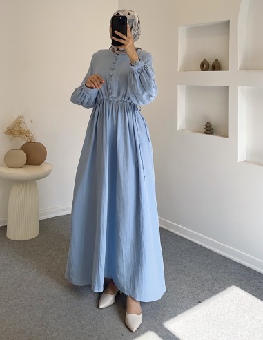 6894 melis elbise - mavi