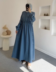 6894 melis elbise - Turkuaz