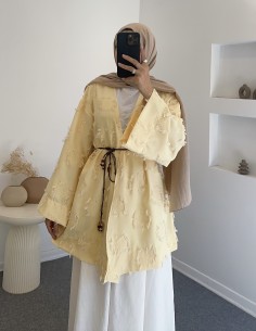 8865 kimono ikili takım - sarı 2