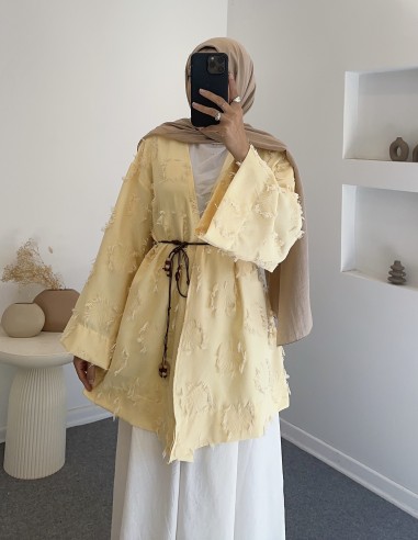 8865 kimono ikili takım - sarı