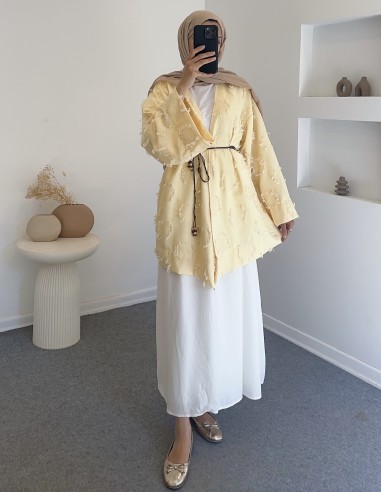 8865 kimono ikili takım - sarı