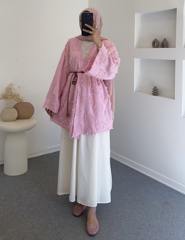 8865 kimono ikili takım - Pembe