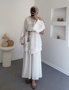 8865 kimono ikili takım -Beyaz 2