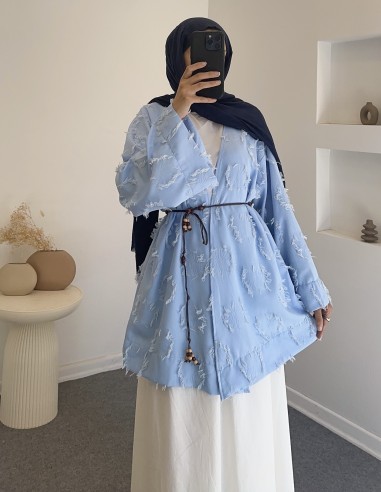 8865 kimono ikili takım -mavi