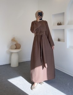 51530 keten elbise -...