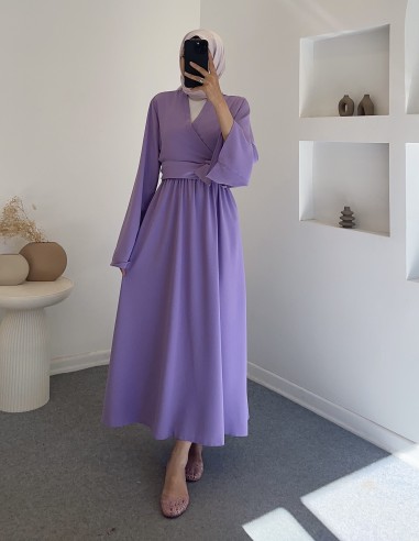 405 kurvaze bağlamalı ikili takım- lila