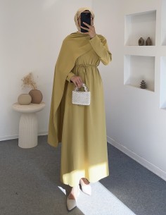 404 lulya elbise -Yağ yeşili