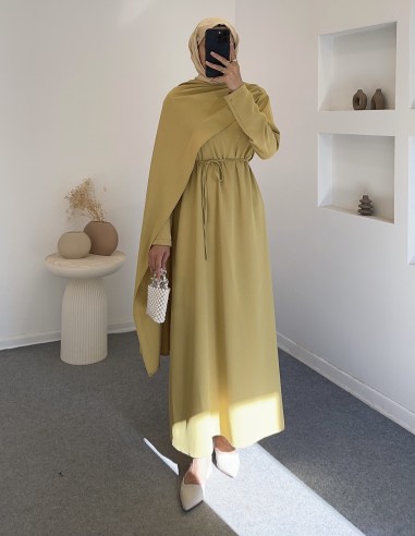 404 lulya elbise -Yağ yeşili