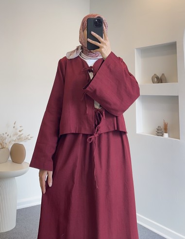 24635 keten bağlamalı takım - Bordo