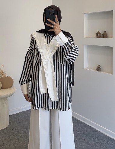 8752 yaka detay gömlek-siyah