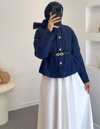 7270 sera gold düğmeli ceket - Lacivert