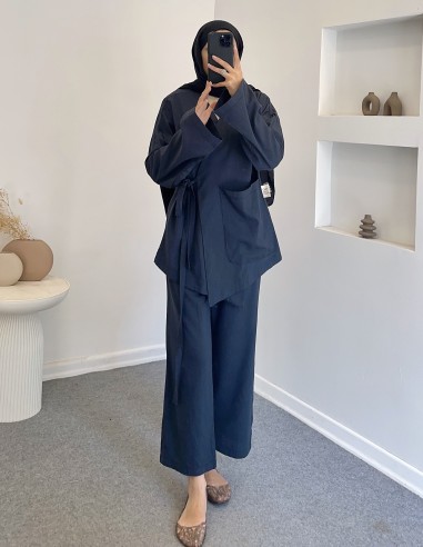 20035 cep detay keten takım - lacivert