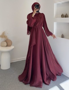 25Y-3072 hayal elbise -Bordo 2