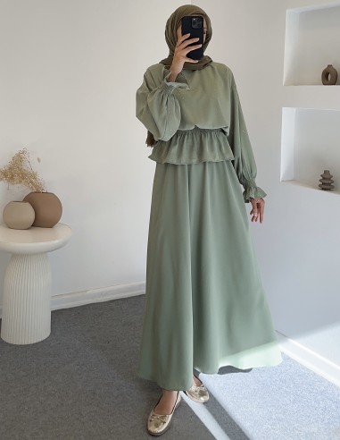 322 beli büzgülü simli ikili takım -...