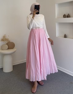 608 pamuk vual astarlı etek...