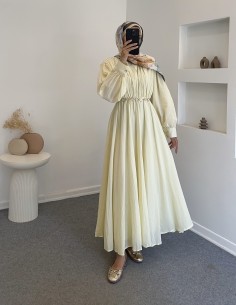 5506 Pamuk elbise - sarı