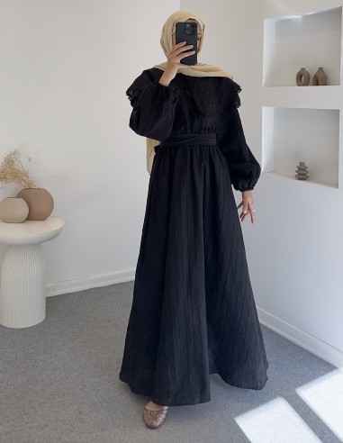 2695 sindi elbise -Siyah