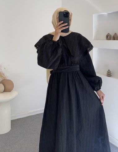 2695 sindi elbise -Siyah