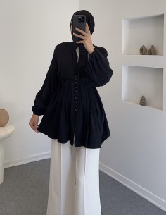 51414 nervürlü gömlek -