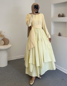 6001 elsa elbise - Sarı