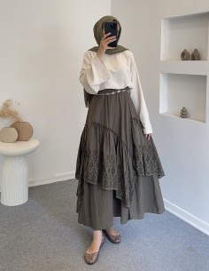 1001 nakışlı etek - Haki