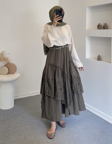 1001 nakışlı etek - Haki