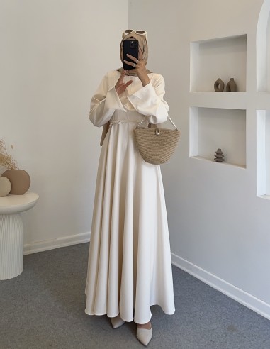 26021 angora elbise - Taş