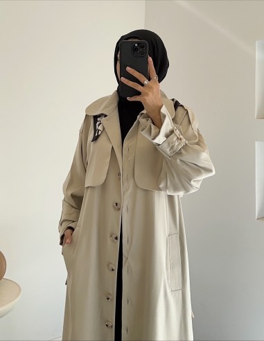 2960 soft trençkot - taş