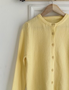 DZ6244 Triko hırka - sarı 2