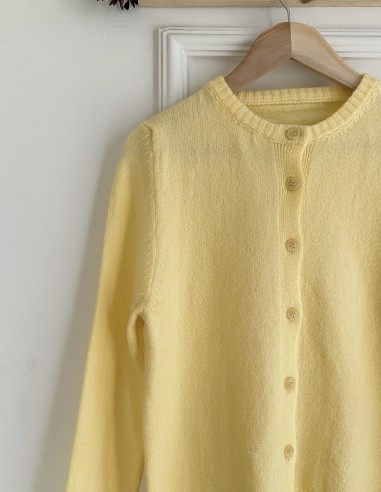DZ6244 Triko hırka - sarı
