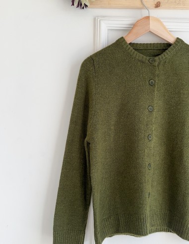 DZ6244 Triko hırka -Yeşil