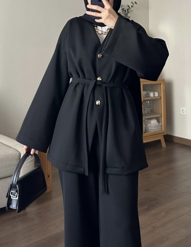 510 Etruc Scuba pantolon takım- siyah