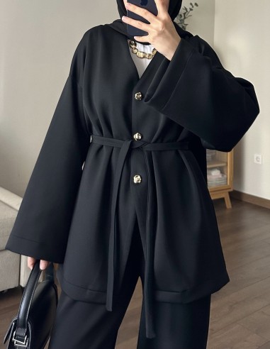 510 Etruc Scuba pantolon takım- siyah